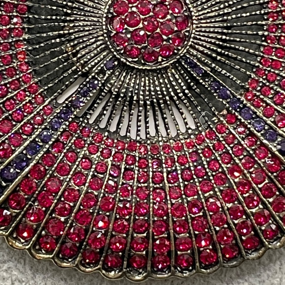 Heidi Daus Belgian Disc Turquoise Crystal Statement Necklace - Picture 9 of 12